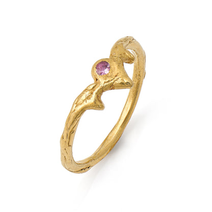 Pink Sapphire Molten Thorn Ring